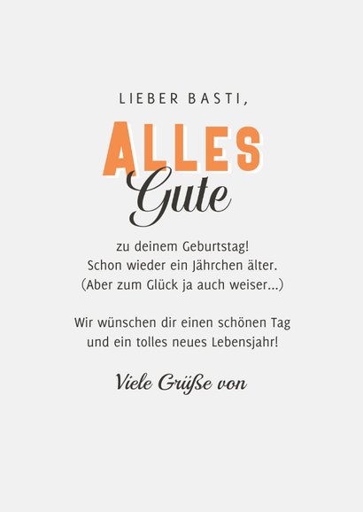 Geburtstagskarte Humor älter und weiser 3