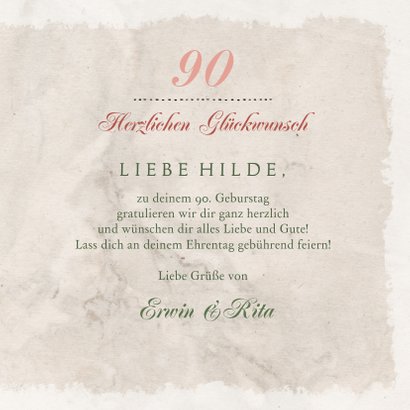Geburtstagskarte klassische Rosen 3