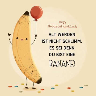 Geburtstagskarte lustig Banane Send a Smile