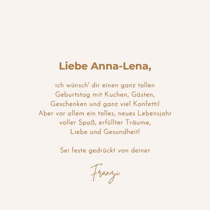 Geburtstagskarte minimalistisch Streifen 'Happy Bithday' 3