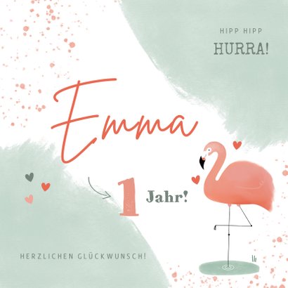 Old English Co. Geburtstagskarte „Fabulous Flamingo“ Für Schwester – Pink & Goldfolie, 15x15 Cm | Perfekt Für Runde Geburtstage