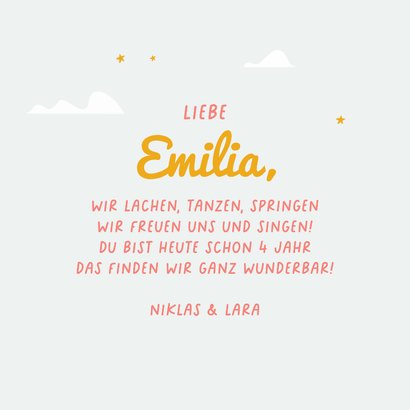 Geburtstagskarte Prinzessin mit Einhorn 3