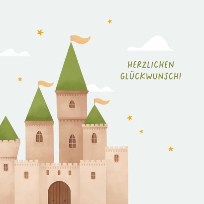 Geburtstagskarte Ritter mit Drachen 2