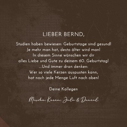 Geburtstagskarte 'Sechzig' Vintage Sixties 3