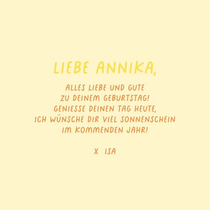 Geburtstagskarte Sonne 'Happy Birthday Sunshine' 3