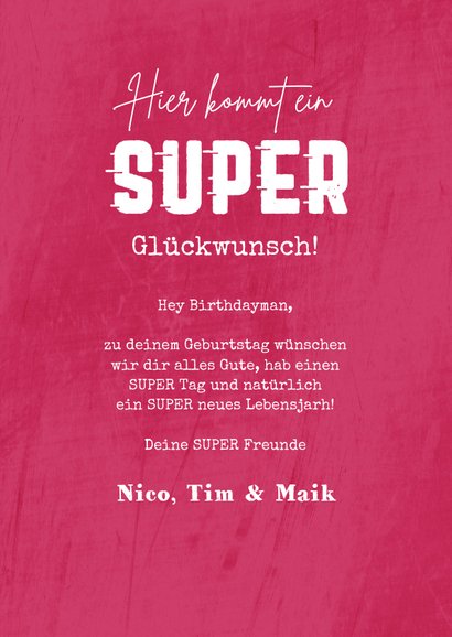 Geburtstagskarte Superheld 'Birthdayman' 3