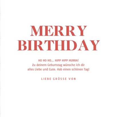 Geburtstagskarte Weihnachtsmotiv 'Merry Birthday' 3