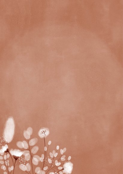 Geburtstagskarte weißer Trockenblumenstrauß 2