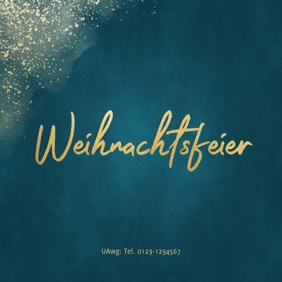 Geschäftliche Einladung Weihnachtsfeier Goldschrift 2