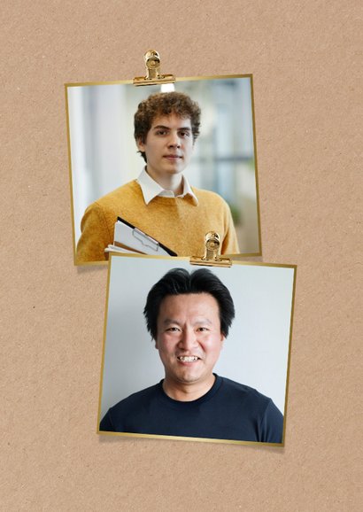 Geschäftliche Fotocollage Weihnachtskarte Mitarbeiterfotos 2