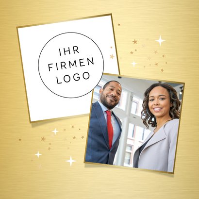 Geschäftliche Fotokarte Weihnachten 'Frohe Feiertage' 2