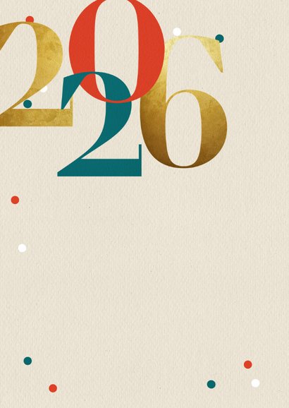 Geschäftliche Neujahrsgrüße große Ziffern 2026 2