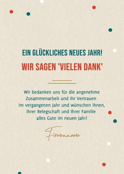 Geschäftliche Neujahrsgrüße große Ziffern 2026 3