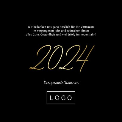 Geschäftliche Neujahrskarte 2024 mit Fotos 3