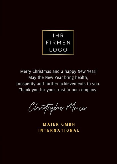 Geschäftliche Weihnachtsgrüße Typografie Sternenhimmel  3