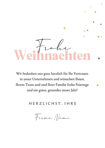 Geschäftliche Weihnachtsgrüße Weihnachtskugel Schleife 3