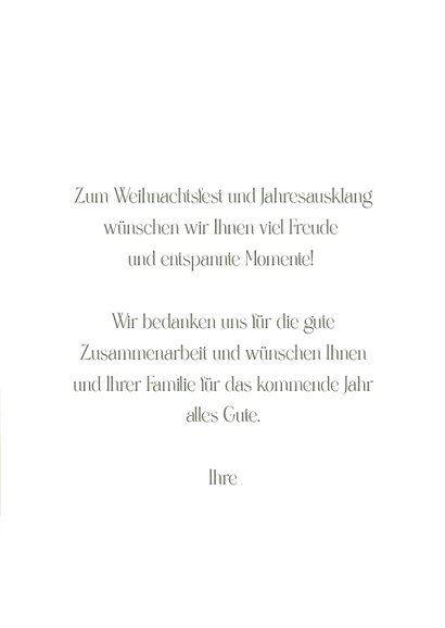 Geschäftliche Weihnachtskarte Foto in Weihnachtskugel 3