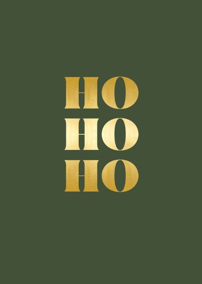 Geschäftliche Weihnachtskarte 'Ho Ho Ho' Goldlook 2
