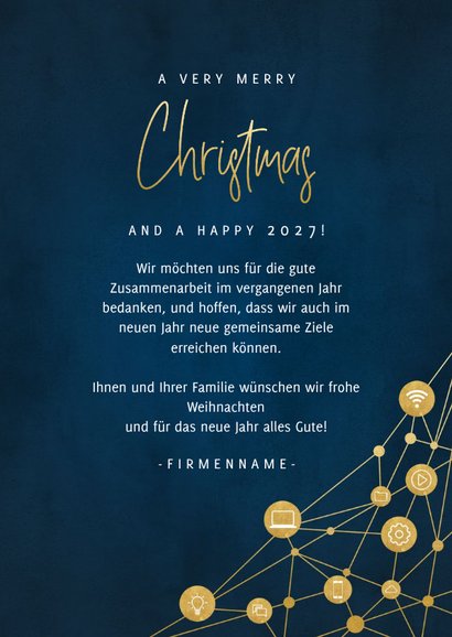 Geschäftliche Weihnachtskarte IT-Branche 3