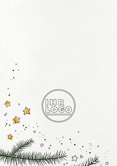 Geschäftliche Weihnachtskarte mit 'Gärtnerei' Icons 2