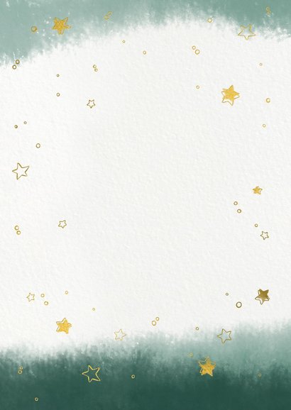 Geschäftliche Weihnachtskarte mit goldenen Sternen Rückseite