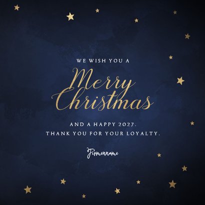 Geschäftliche Weihnachtskarte Sterne und Merry Christmas 3