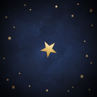 Geschäftliche Weihnachtskarte Sterne und Merry Christmas Rückseite