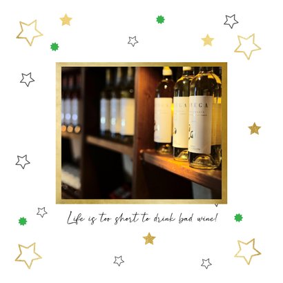 Geschäftliche Weihnachtskarte Weißwein 'White Christmas' 2