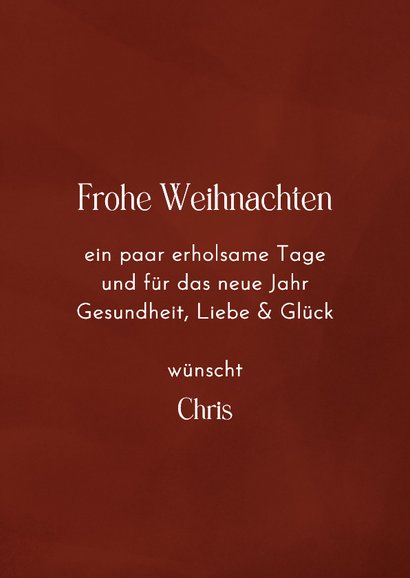 Geschenkgutschein Weihnachten dunkelrot mit Goldschleife 3