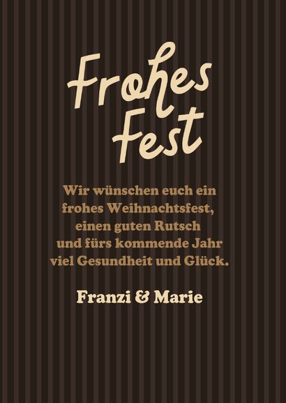 Gestreifte Weihnachtskarte Foto strahlende Sternchen 3