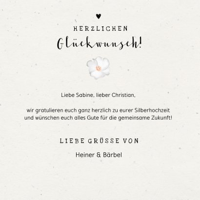 Glückwunsch Karte Silberhochzeit Fotos 3