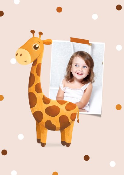 Glückwunschkarte 2. Geburtstag Giraffe 2