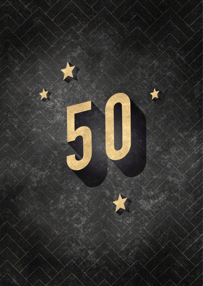 Glückwunschkarte 50. Geburtstag Vintage 2
