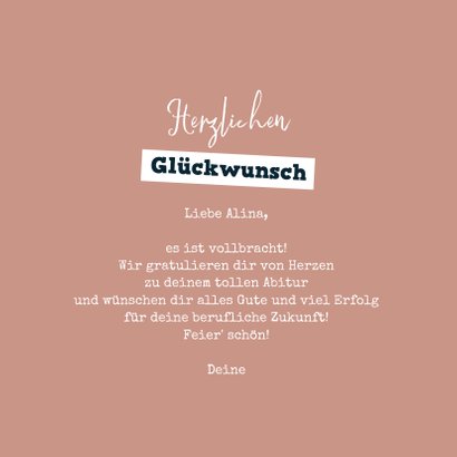 Glückwunschkarte Abitur mit Foto 3