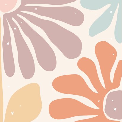 Glückwunschkarte abstrakte bunte Blumen Schwangerschaft  2