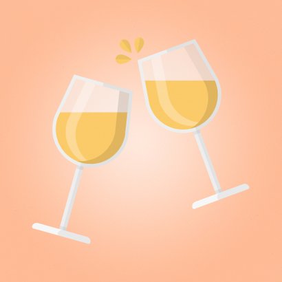 Glückwunschkarte 'Cheers' mit Weingläsern 2