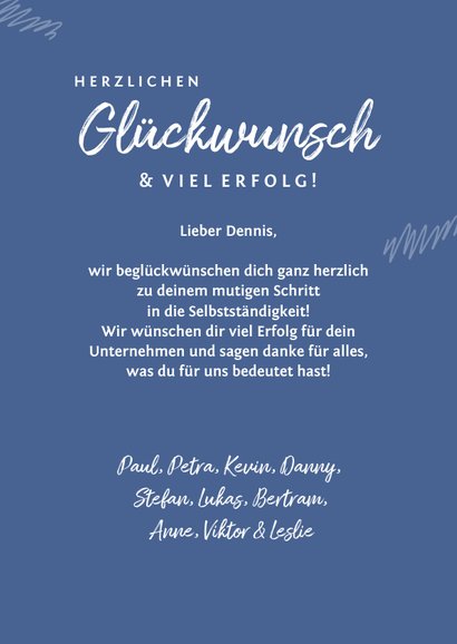 Glückwunschkarte eigene Firma Fotos 3