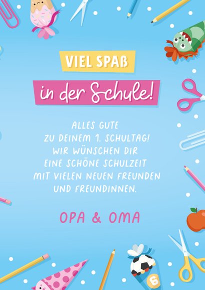 Glückwunschkarte Einschulung 'Hurra du bist ein Schulkind' 3