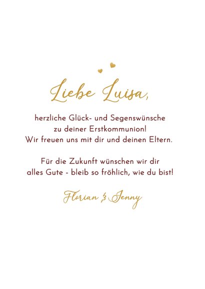 Glückwunschkarte Erstkommunion Blumenkranz 3