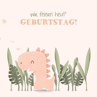 Glückwunschkarte Foto kleiner Dinosaurier 2. Geburtstag 2