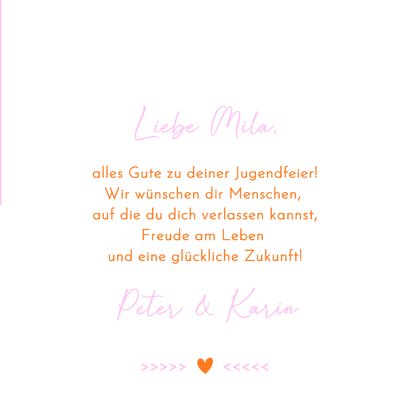 Glückwunschkarte Fotocollage Jugendweihe Color Blocking 3