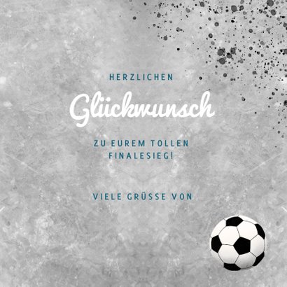 Glückwunschkarte für Fußballmannschaft mit Foto 3