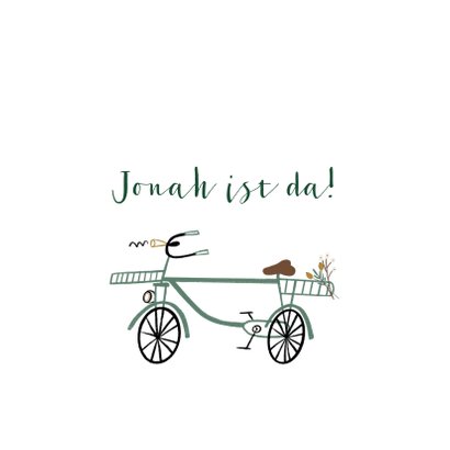Glückwunschkarte Geburt Junge Fahrrad 2