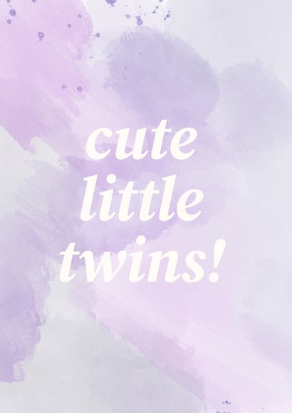 Glückwunschkarte Geburt Zwilling 'Baby Twins' 2