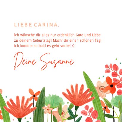 Glückwunschkarte Geburtstag Blumenwiese 3