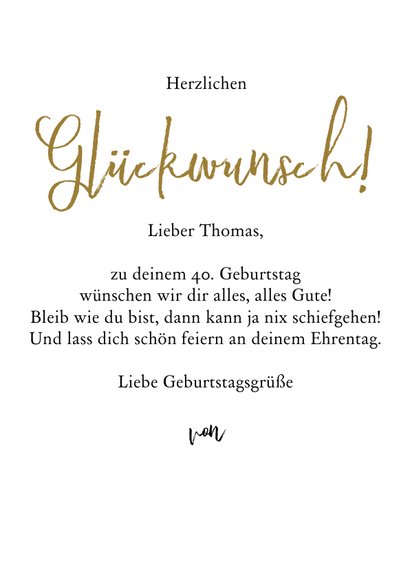 Glückwunschkarte Geburtstag Foto & Sektflasche 3
