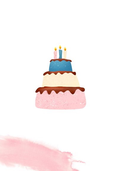 Glückwunschkarte Geburtstag Frau Kerzen auf Torte 2