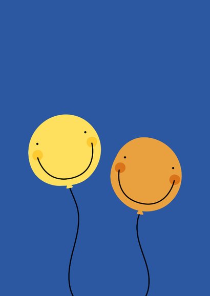Glückwunschkarte Geburtstag Smiley-Luftballons 2