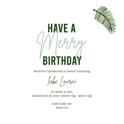 Glückwunschkarte Geburtstag Weihnachten Send a Smile