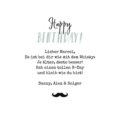 Glückwunschkarte Geburtstag Whisky 3